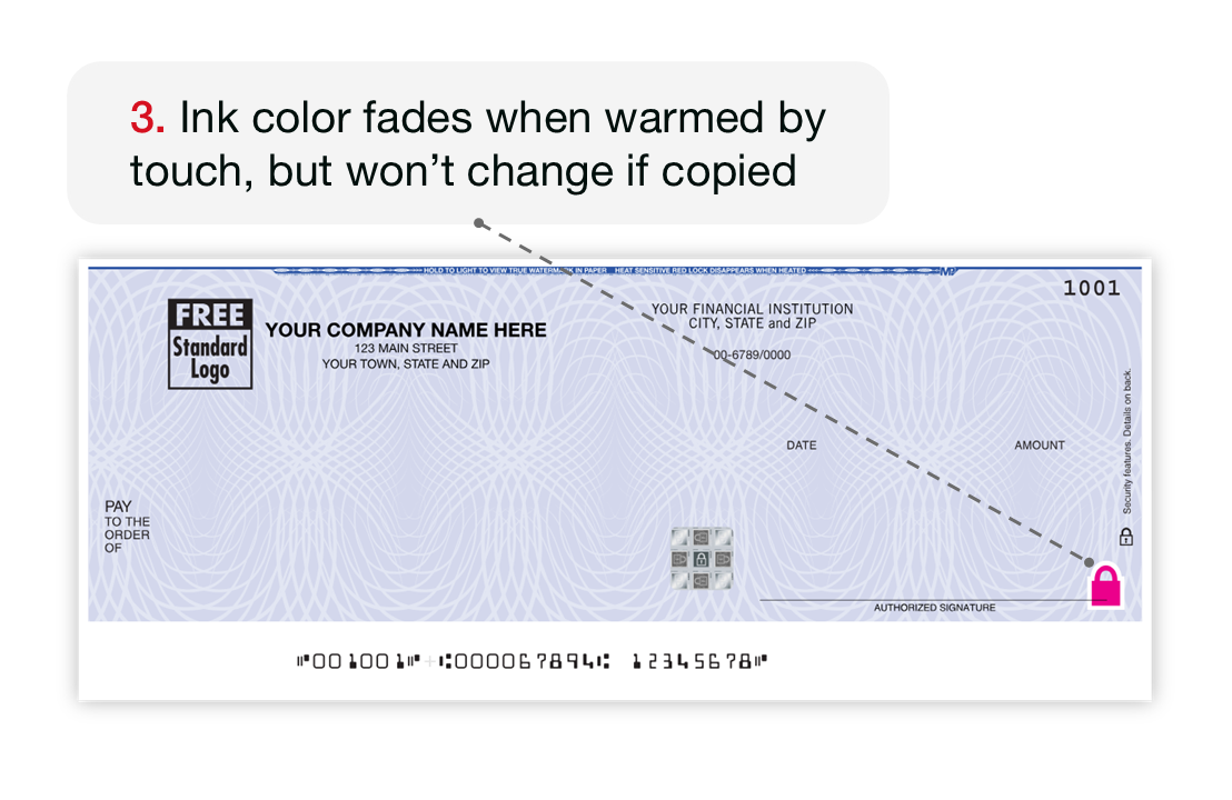Ink color fades when warmed by touch, but won't change if copied